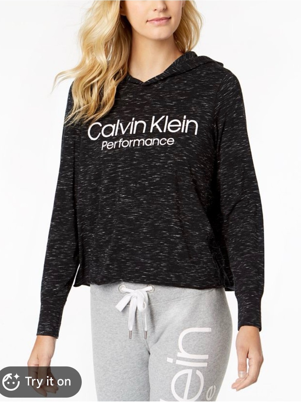 Calvin Klein Performance Black  Lightweight Hooded Top size XL